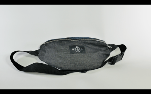 Image of BOSCO PARIS – Sac banane denim & toile de Jouy