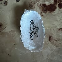 Image 1 of Gold Abstract Boy Oyster Erotic Ornament/Incense Holder/Jewelry Bowl