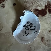 Image 1 of Gold Abstract Muscle Butt Oyster Erotic Ornament/Incense Holder/Jewelry Bowl