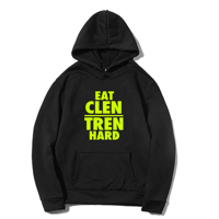 EAT CLEN/TREN HARD HOODIE NEON GREEN/BLACK