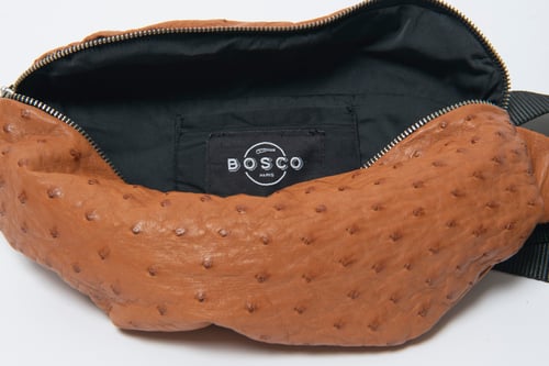 Image of BOSCO PARIS – banane en cuir d’autruche -Ostrich leather belt bag