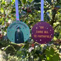 Image 1 of  The Traitors Inspired Double Sided Christmas Decoration