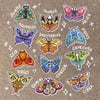 Zodiac Moth Stickers
