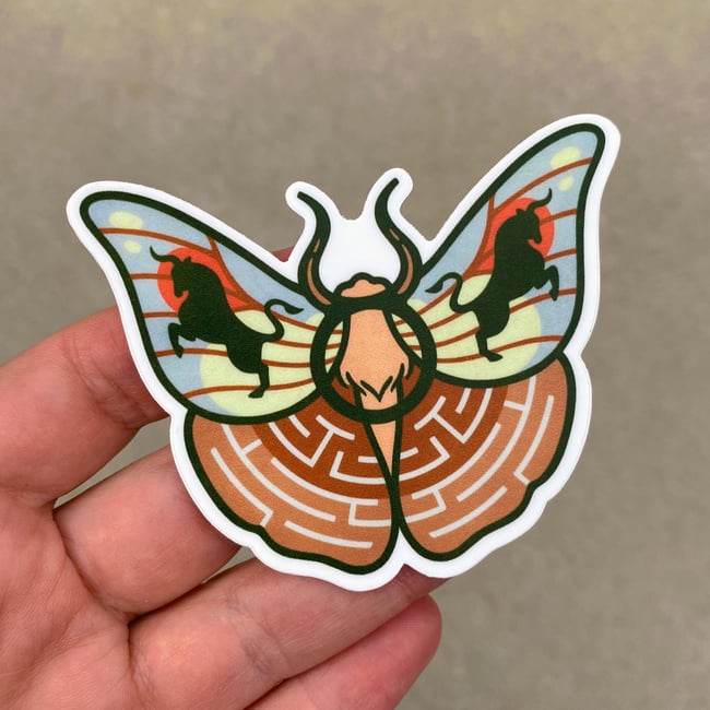 Zodiac Moth Stickers