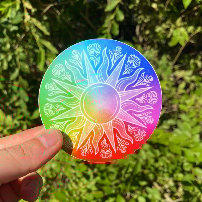 Rainbow Sun Sticker