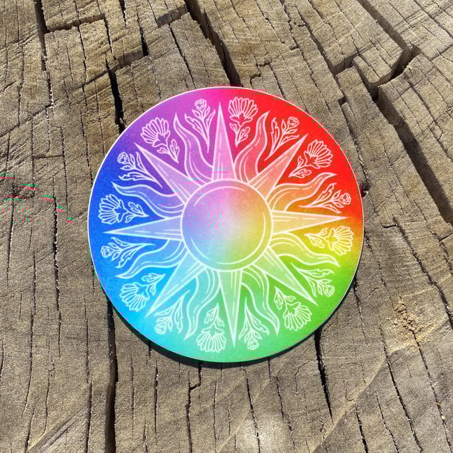 Rainbow Sun Sticker