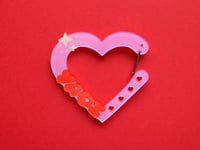 Image 3 of YAOI / YURI Heart Acrylic Carabiners