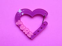 Image 4 of YAOI / YURI Heart Acrylic Carabiners