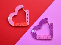 Image 1 of YAOI / YURI Heart Acrylic Carabiners