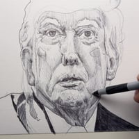 Image 4 of “The Deal” — Donald Trump Ink Portrait (6×9)