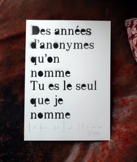 Des années d'anonymes
