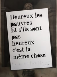 Heureux les pauvres