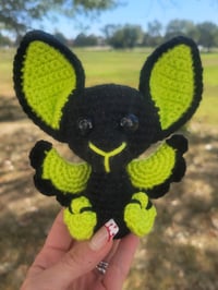 Image 1 of Sparkly Black and Slime Bat