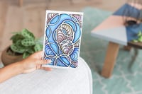 Image 10 of 500+ Postcards - Stained Glass Blue Wave - Postcards To Voters - Full Size