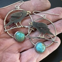 Image 4 of Raven Hoop Earrings