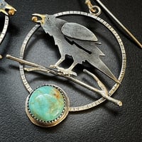 Image 3 of Raven Hoop Earrings