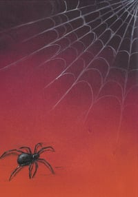 Spider and web square larger canvas.