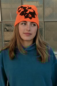 Image 3 of Orange Orchid Beanie