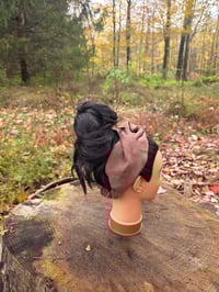 Image 2 of Linen Twist Headband in Brown