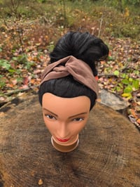 Image 1 of Linen Twist Headband in Brown