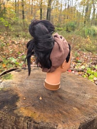 Image 3 of Linen Twist Headband in Brown