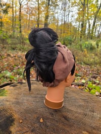 Image 4 of Linen Twist Headband in Brown