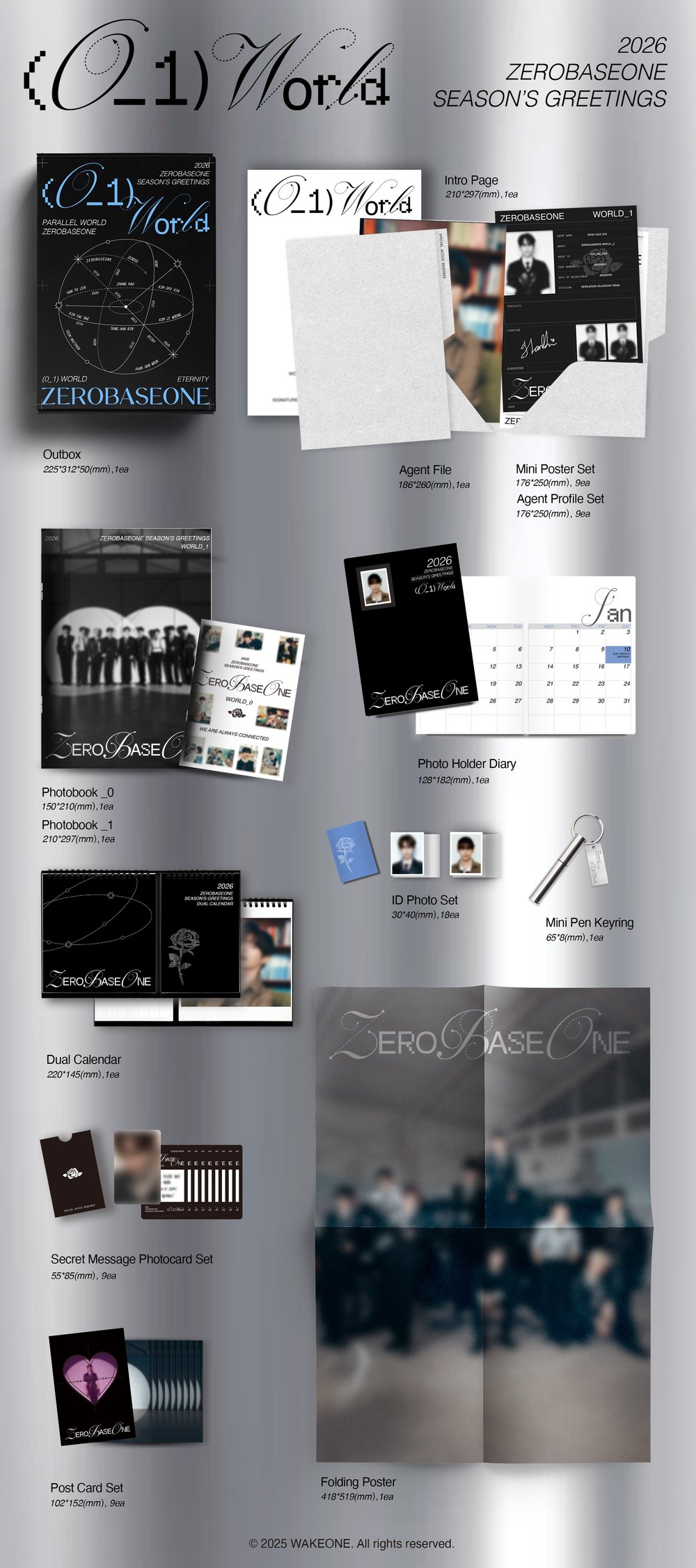 Image of [PRE-ORDER] ZEROBASEONE 2026 Season’s Greetings ‘0_1 World’ + Aladin POBs