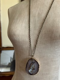 Image 4 of Empowering Agate Slice Necklace 