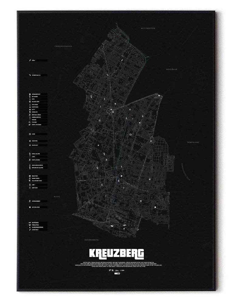 Image of Berlin Kreuzberg underground Karte