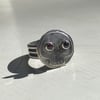 Ruby Eyed Skull Ring