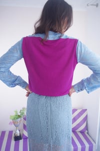 Image 5 of PALOMA --- chemise bicolore violet et bleu ciel