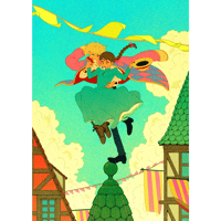 Howl and Sophie Art Print
