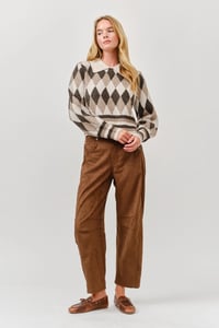 Image 1 of Slouch Suede Barrel Pant