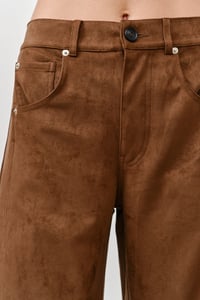 Image 5 of Slouch Suede Barrel Pant