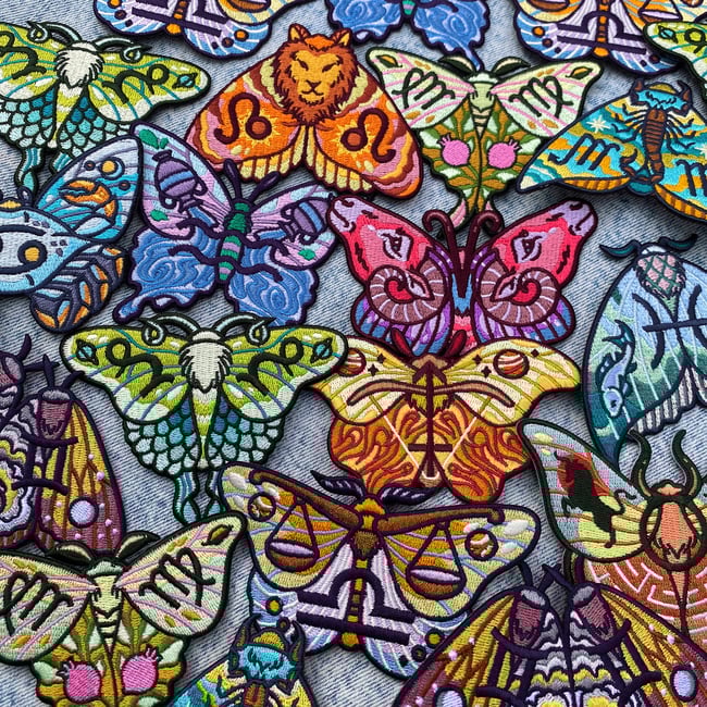 Zodiac Moth Patches