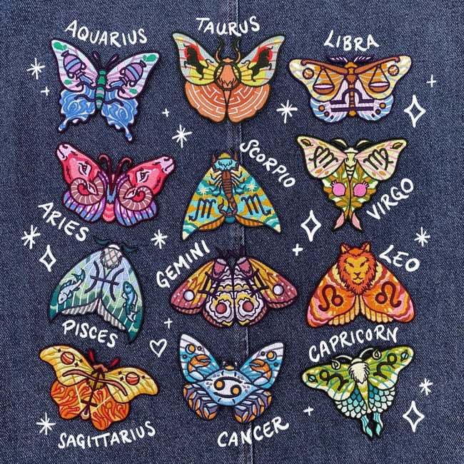 Zodiac Moth Patches
