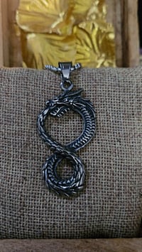 Image 8 of 👑The Armored Kingdom Eternal Coil of the Dragon Necklace - Stainless Steel Pendant & Chain