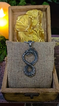Image 9 of 👑The Armored Kingdom Eternal Coil of the Dragon Necklace - Stainless Steel Pendant & Chain