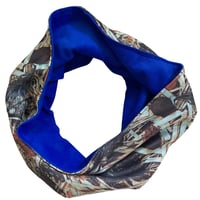 Image 2 of Reversible Cowl Scarf Vivid Blue Camo