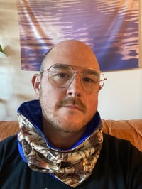 Image 5 of Reversible Cowl Scarf Vivid Blue Camo