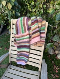 Image 3 of multi-coloured 2-ply knit