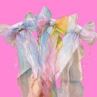 Image 1 of Girls Pearl Hair Bow 