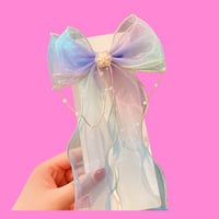 Image 2 of Girls Pearl Hair Bow 