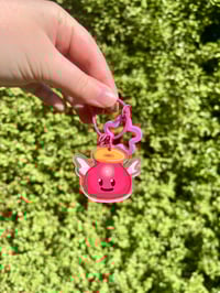 Pink Slime Fanart Acrylic Keychain with Bell