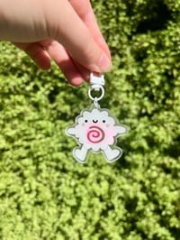 Image 2 of Angry and Happy Naruto Fish Cake Acrylic Keychain