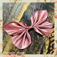 Image 1 of Mauve Satin Butterfly Hairbow 