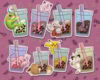 Image 1 of Pokémon Boba Vinyl Weatherproof Sticker (Set 1)