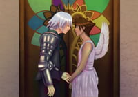 Image 2 of Sora and Riku from Kingdom Hearts as Romeo and Juliet Holographic Print