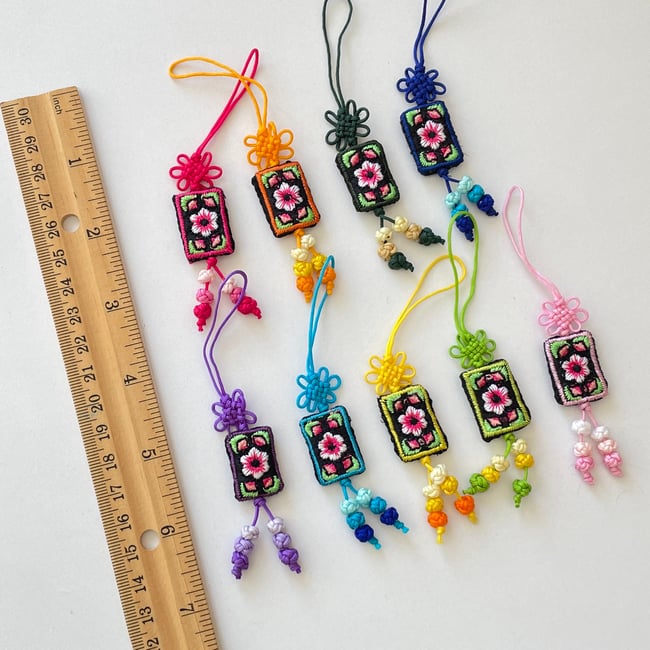 'flower frame' korean traditional norigae charm