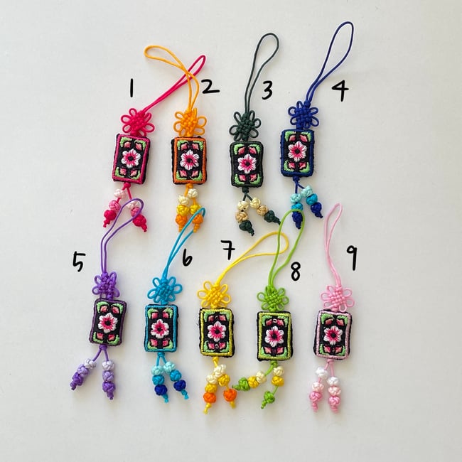 'flower frame' korean traditional norigae charm